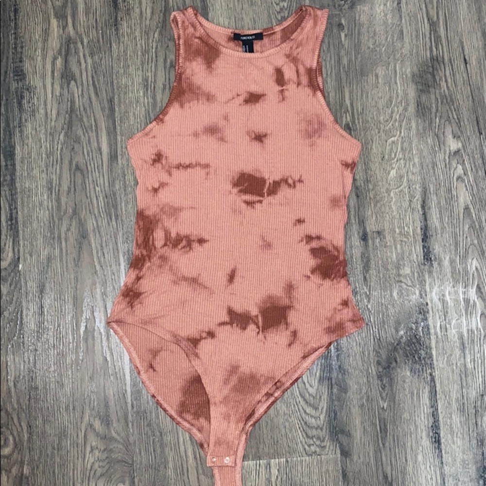 Tie-dye bodysuit tank top